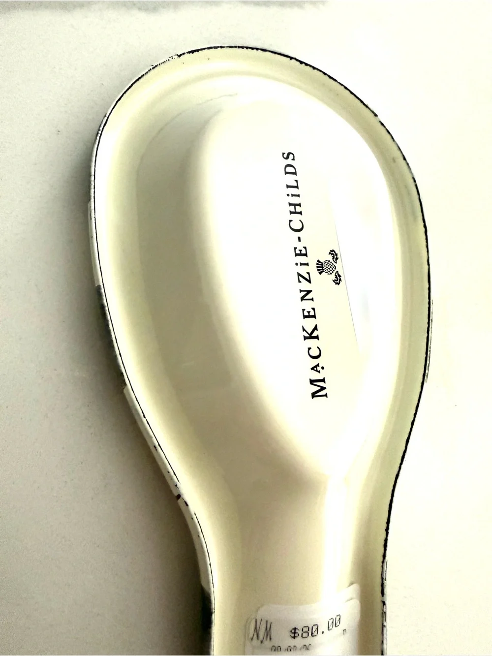 Brand New! Mackenzie Childs Spoon Rest-Courtly Check